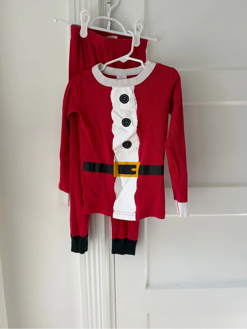 Hanna Andersson Santa Costume Long John Pajamas, size 5